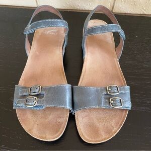 Dansko Rebekah Sandals Women’s Size 42 US 11 Blue Leather Ankle Strap Flat Shoes